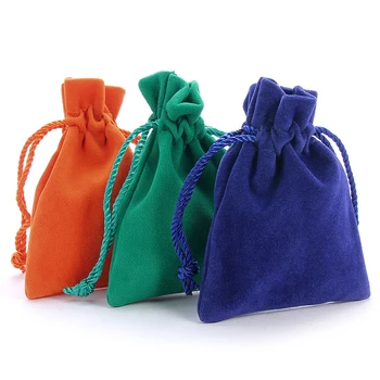 

10pcs 7x9cm Rectangle Packing Drawstring Velvet Pouch Sachet Gift Bag For Jewelry Wedding Things Party Bead Container Storage