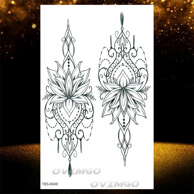 Lotus Tattoo PNG Image, Art Lotus Tattoo, Pattern, Lotus, Cool PNG Image  For Free Download