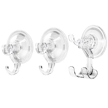

3pcs/set Razor Storage Vacuum Bathroom Kitchen Strong Towel Holder Suction Cup Hooks Waterproof Loofah Removable Reusable Shower