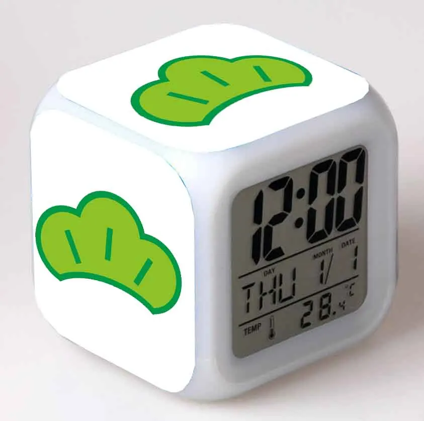 

Anime Asson animation Cartoon LED 7 Color Flash Digital Alarm Clocks Kids Night Light Bedroom Desk Clock despertador