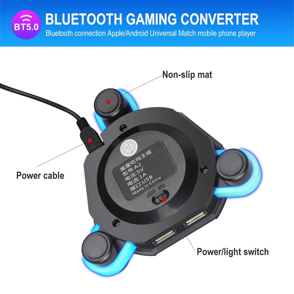 Портативный Мобильный bluetooth-адаптер игровая клавиатура мышь конвертер для PUBG Профессиональный bluetooth-адаптер удобный конвертер