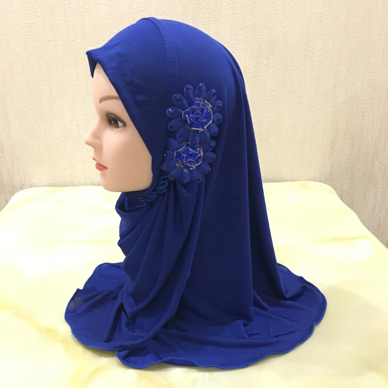Dromiya мусульманские дети хиджаб для девочки исламский, арабский головной убор шарф головной платок полная крышка шапочка для молитвы аксессуары 2-7 лет