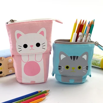 

1Pc Creative Cute High-capacity Cartoon Pencil Case Telescopic Variable Pencil Case For School Pen Bag Gift Goods For School