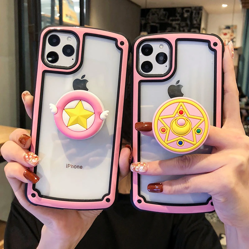 Для iphone XS Max X XR Sailor moon sakura melody полное покрытие Броня чехол для iphone 11 pro 8 plus 7 6S противоударный чехол+ подставка