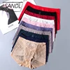 SANDL Women's Underwear Panties Sexy Lace Lingerie High Fit Female Boyshort High Waist Briefs Rhombus Mesh Underpant Plus Size ► Photo 3/6