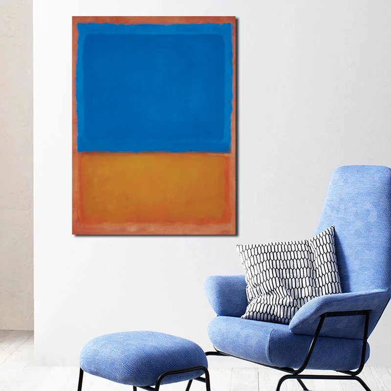 Маркер Rothkoes Красный Синий Оранжевый настенные художественные Постеры-холсты печатные картины маслом настенные картины гостиная украшение дома Artwwork