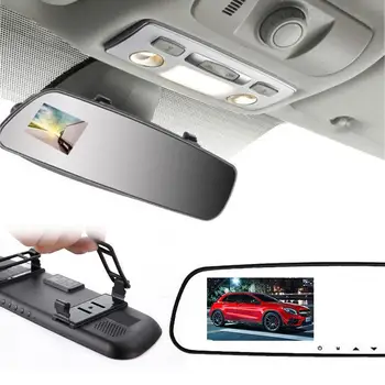 

Vehemo Rearview Mirror Dash Camera Car DVR Car Video Recorder Vehicles Driving Recorder Camera for Night Vision G-Sensor