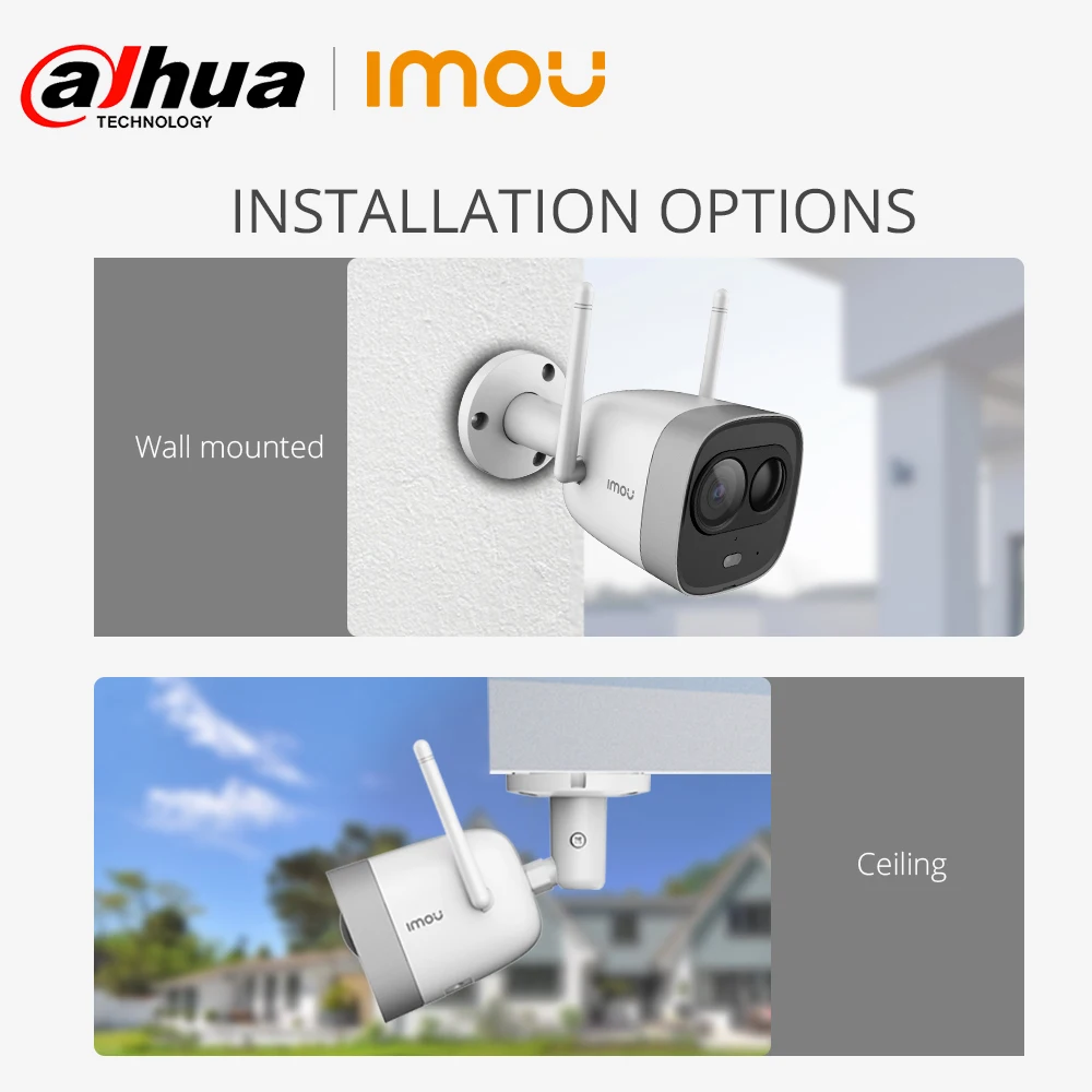 Dahua Bullet наружная WiFi ip камера с двойной антенной IP67 водонепроницаемый Встроенный