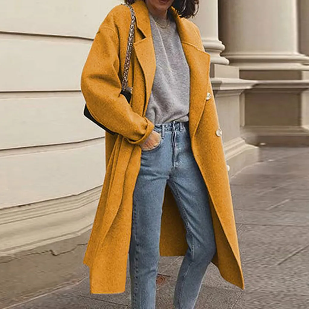 Для женщин элегантная тонкая куртка осень-зима Повседневное с длинным рукавом верхняя одежда женская пальто, свитер, пальто, кардиган верхняя одежда#925 - Цвет: YE