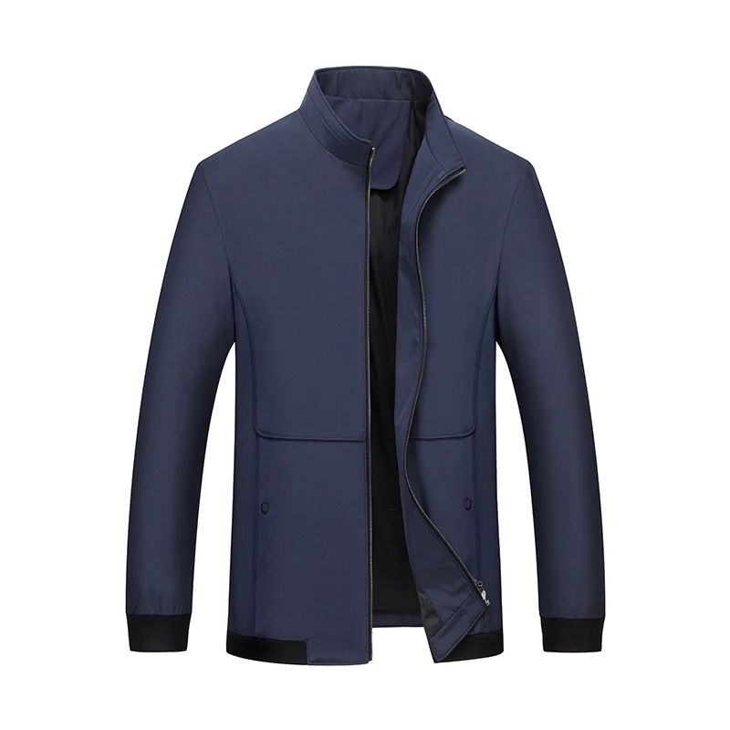 

Middle-aged men's jacket 2019 autumn new stand collar solid color jacket thin section daddy JG 9027