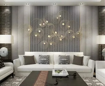 

CJSIR Mural Wallpaper 3d Metal Circle Cloth Soft Package TV Background Wall Home Decoration Living Room Bedroom 3d Wallpaper