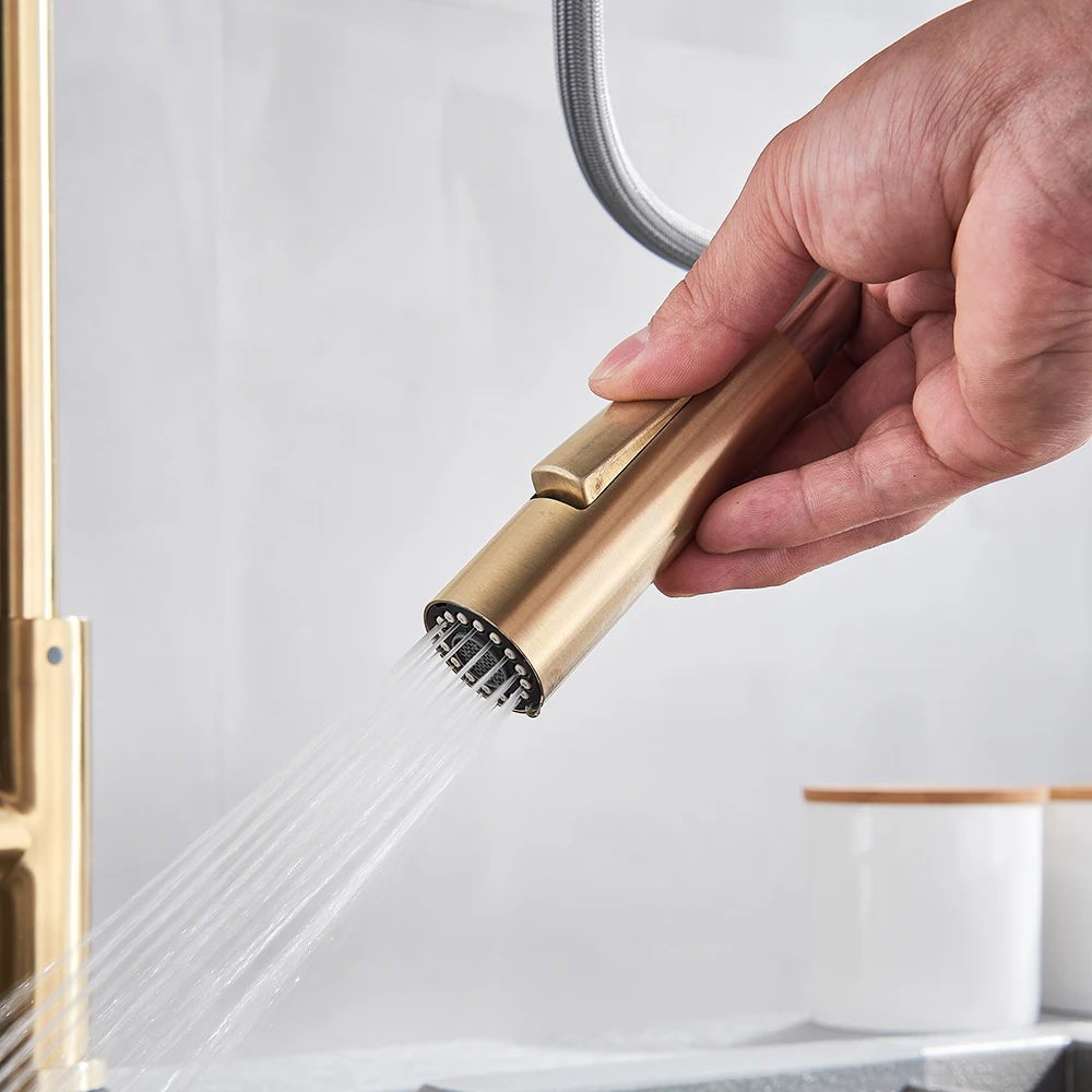 Матовый золотой Кухонные смесители Smart Touch индукционный чувствительный кран смеситель сенсорный двойной выход воды Режимы