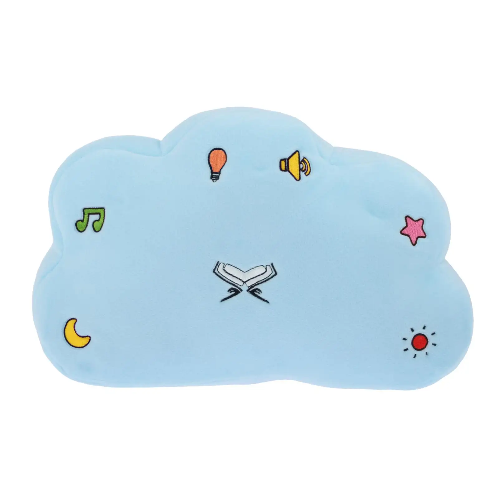 Soft Quran Dua Pillow Speaker w/Light&Sound Cloud Islam Quran Talking Islamic Doll Toy Muslim Prayer Baby Gift Eid--Blue