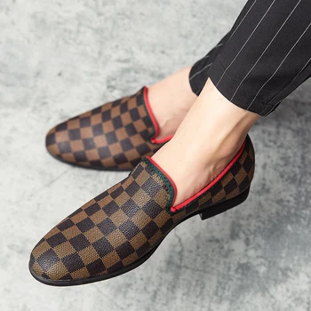 

Men Loafers Luxury Leather Shoes Slip On Flats Casual Shoes Men Sneakers Italian Moccasins Formal Driving Shoes Plus size 48