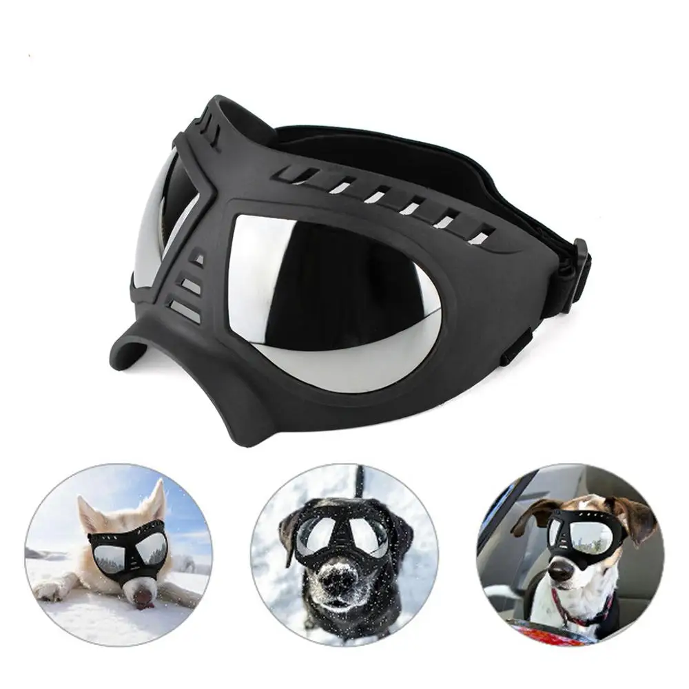 Large & Medium Breed Dog Goggles | UV Protection, Windproof & Dustproof | Shatterproof Lens | Breathable Design | Black Dog Sunglasses | Buy Now With Express International Delivery