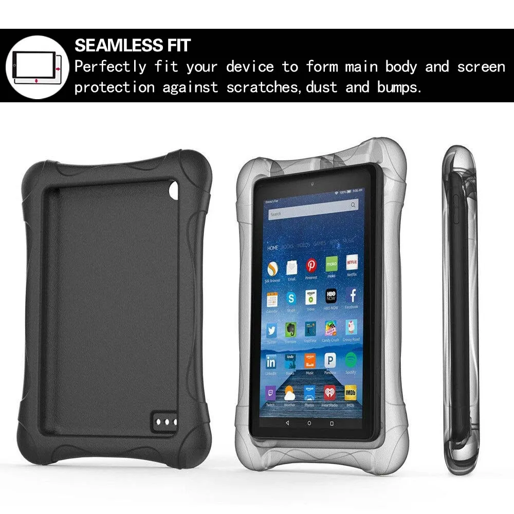 KK& LL для Amazon Fire 7(5th/7th/9th поколения, выпуска) планшет-EVA резиновая детская подставка защитный чехол