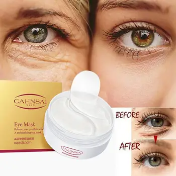 

60PCS Hyaluronic Acid Repair Eye Patches Remove Dark Circles Moisturizing Eye Mask Crystal Collagen Gel Mask Eye Skin Care