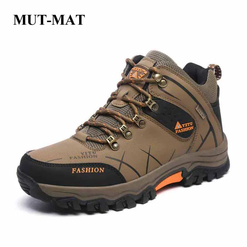 

Large Size Men's Shoes Winter Outdoor Hiking Shoes Men's High-top Walking Shoes Plus Velvet Cotton Snow Boots Men's Footwear