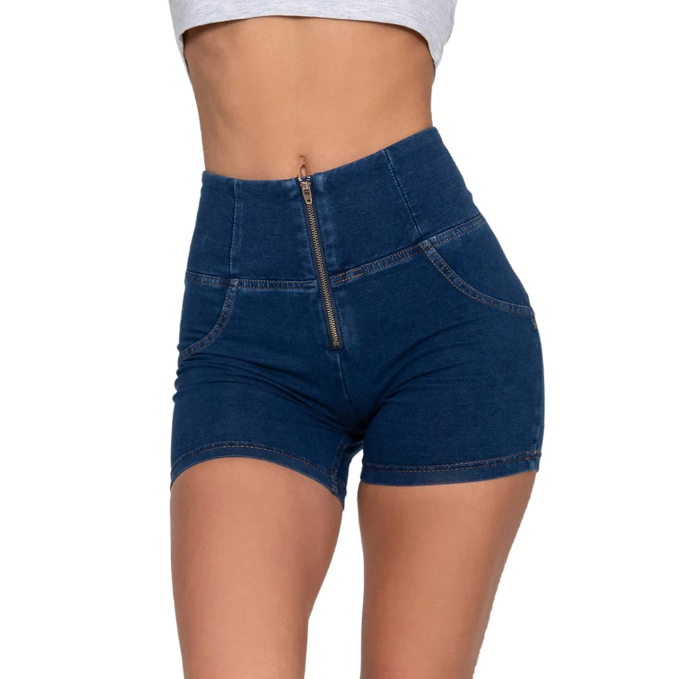 high waisted zipper shorts