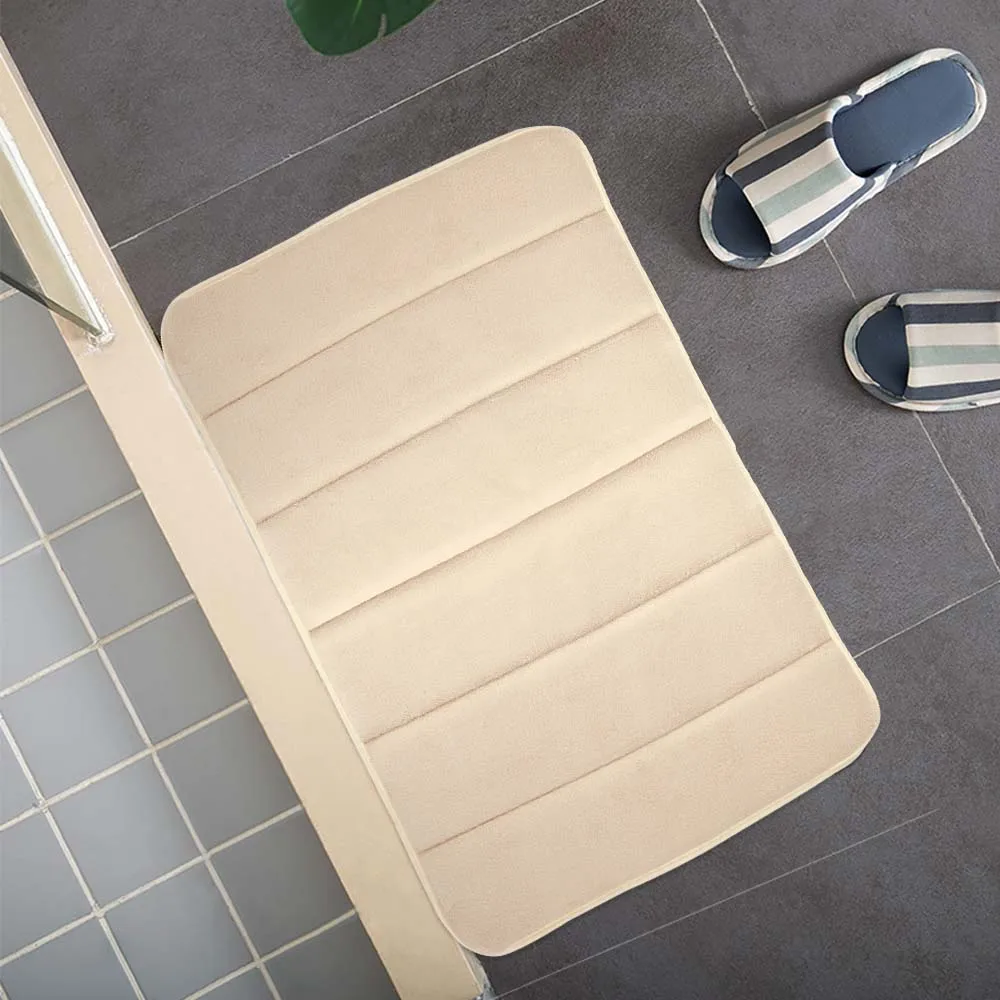 Urijk коврик для ванной, нескользящий коврик для ванной комнаты, Впитывающий Коврик из пены с эффектом памяти, коврик для ванной, кухонный дверной пол, коралловый флис, 40*60/50*80 см