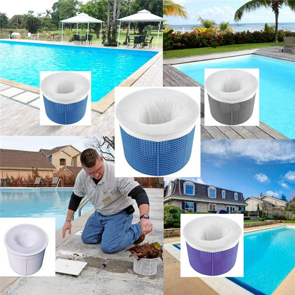 Stretch Fabrics Swimming Pool Filter Storage Basket Sock Screen for Pool