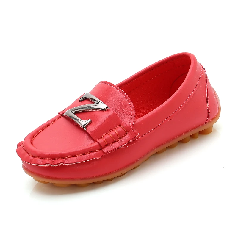 Sandal for girl Baby Boys Leather Shoes Children Loafers Slip-on Soft Leather Kids Flats Fashion Letter Design Candy  For Toddlers Big Boys leather girl in boots Children's Shoes