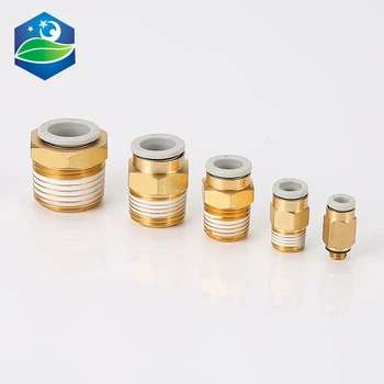 

PC Air Pneumatic KQ2H10 12 6 8 4mm Hose Tube 1/4"BSP 1/2" 1/8" 3/8" Male Thread Air Pipe Connector Quick Coupling Brass Fitting