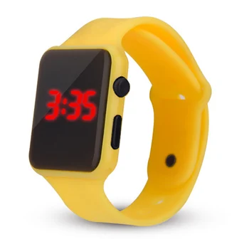 

Hot Selling Outdoor Rectangular LED Digital Sport Men Watches Women Silicone Band Wrist Watch