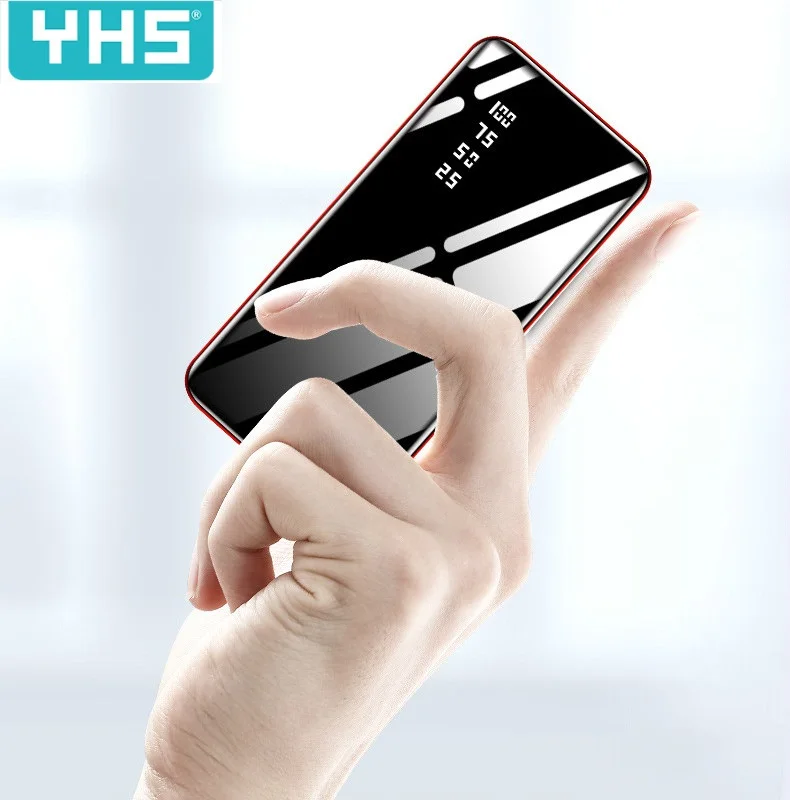 Для Xiaomi MI iphone 8 X Huawei 3000 мАч Внешний аккумулятор внешний повербанк 2 USB LED Powerbank