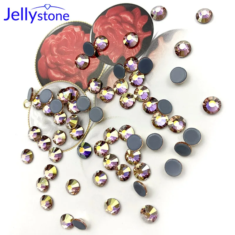 

Jellystone 3D Nail Art Tips SS12 3mm 74style color jelly ab resin flat back crystal rhinestone not hotfix nails use glue