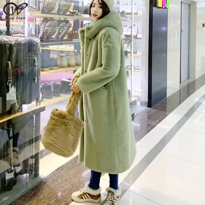 teddy faux fur hooded jacket