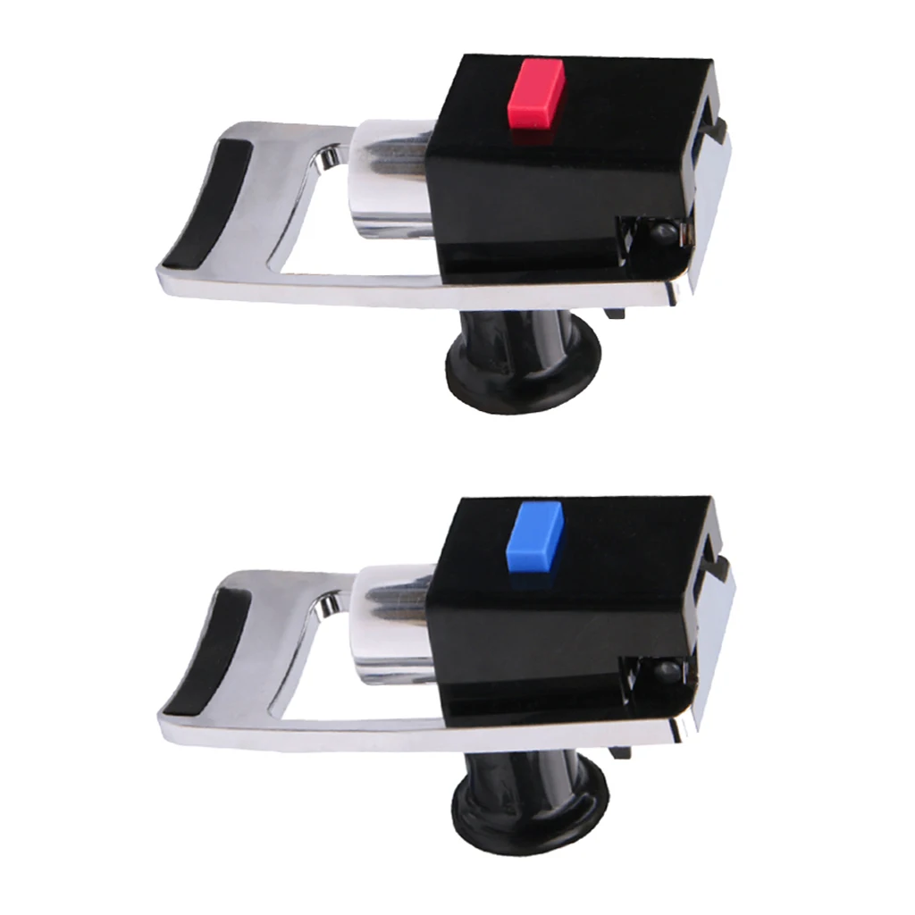 2pcs Water Cooler Spigot, Red (Hot) Blue (Cold) Handle, C-Styles Water Dispenser Faucet with Child Safety Lock