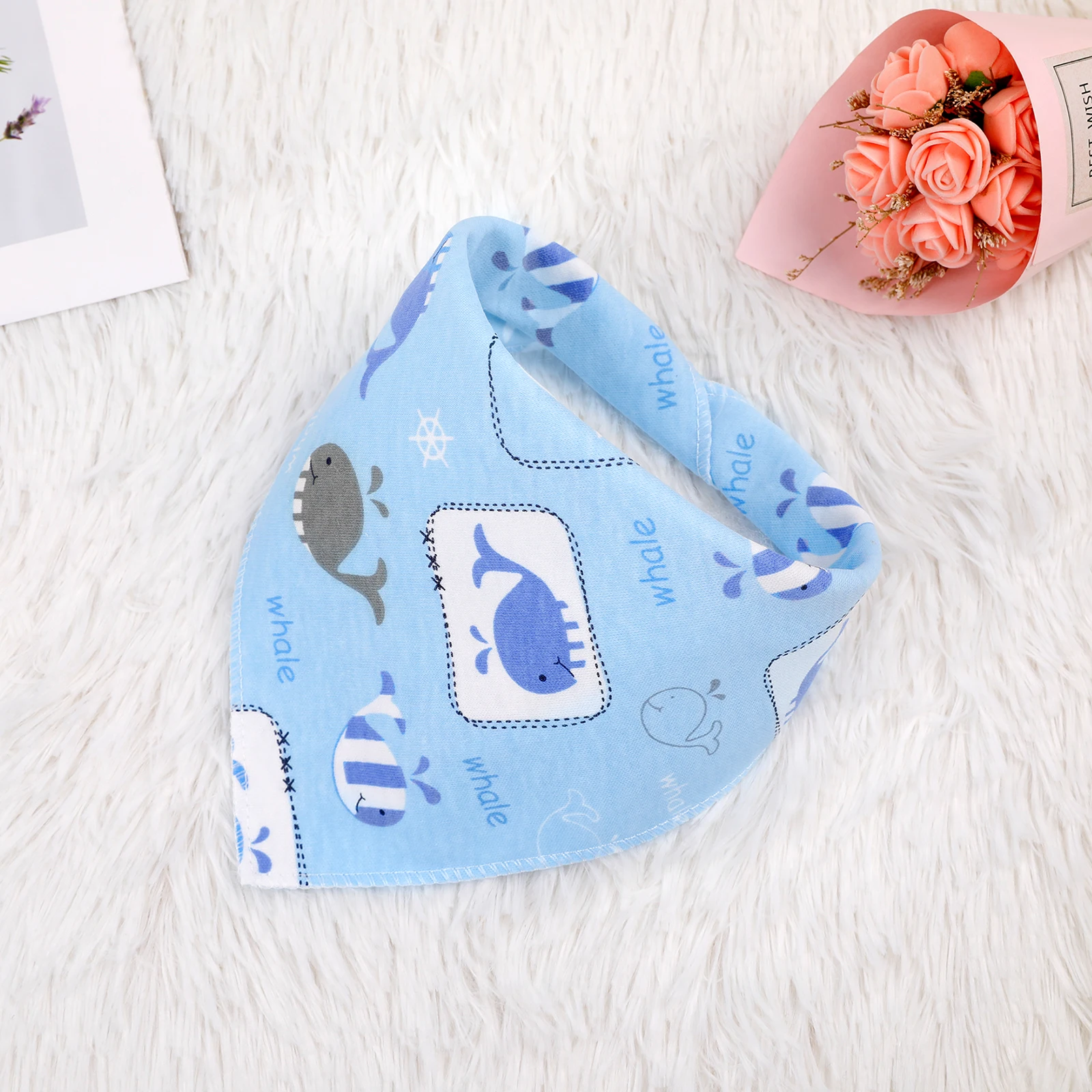 1Pc Baby Bandana Bibs Triangle Burp Cloths Cartoon Saliva Towel Baby Feeding Bibs Soft Absorbent Boys Girl Bibs Baby Shower Gift custom baby accessories