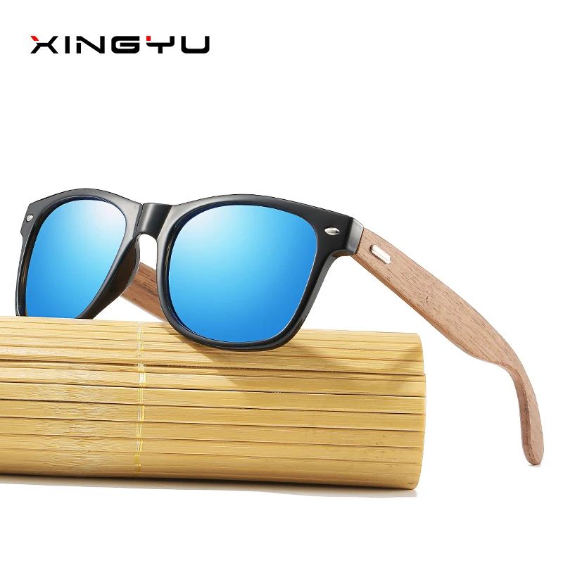 

XINGYU New Zebra Wood Sunglasses Polarized Handmade Bamboo Mens Sunglass Sun glasses Men Gafas Oculos De Sol Mader