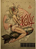artistico Pin Up Girl Posters Vintage Sexy Girl Poster Pintura Vip De Pared Para Bar Pub Club Dormitorio
