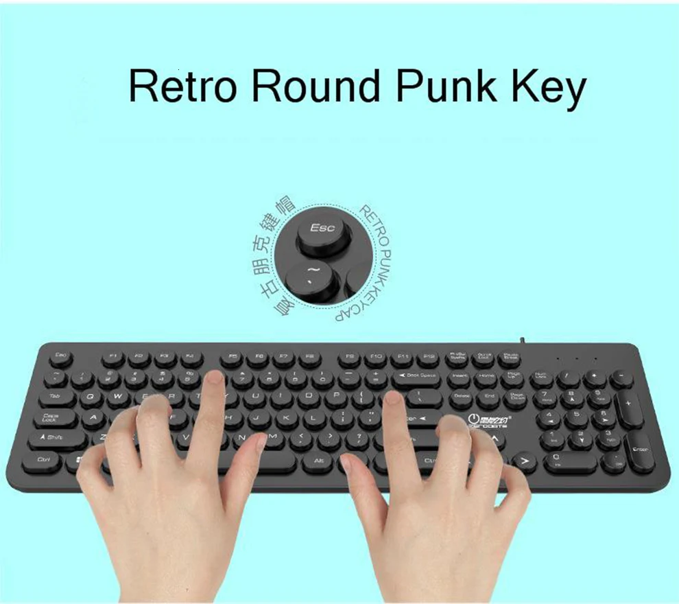 Teclado Com Fio para Desktop Portátil Do