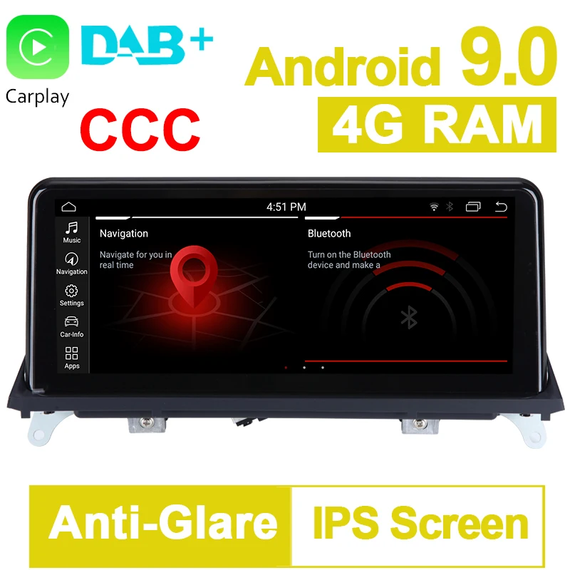 

10.25 inch 8 Core 32G ROM Android 9.0 System Car GPS Navigation Media Stereo Radio For BMW X5 E70 X6 E71 2007- 2010 CCC System