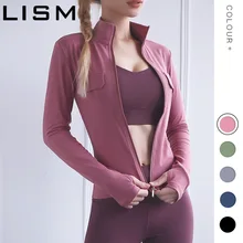 Женская спортивная куртка с длинным рукавом для йоги, осенне-зимняя спортивная куртка для бега, фитнеса, спортивная куртка с сеткой, пальто для йоги для девочек