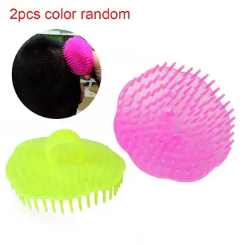 

2 Pcs/Set Hair Wash Brush Soft Head Scalp Massager Bath Healthy Relax Comb for Washing Hair SDFA88