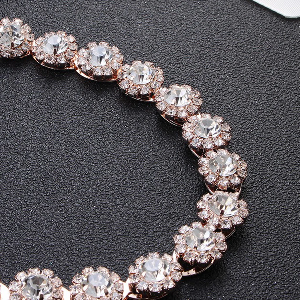 Crystal Bridal Sash Rhinestone Bridal Beaded Wedding Waist Belt Belly Chain, Dress Accessories
