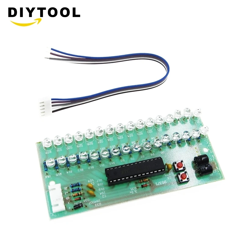 Modulo Display Indicatore Di Livello Doppio 16 Led A 2 Canali Vu Meter Board Colore Verde