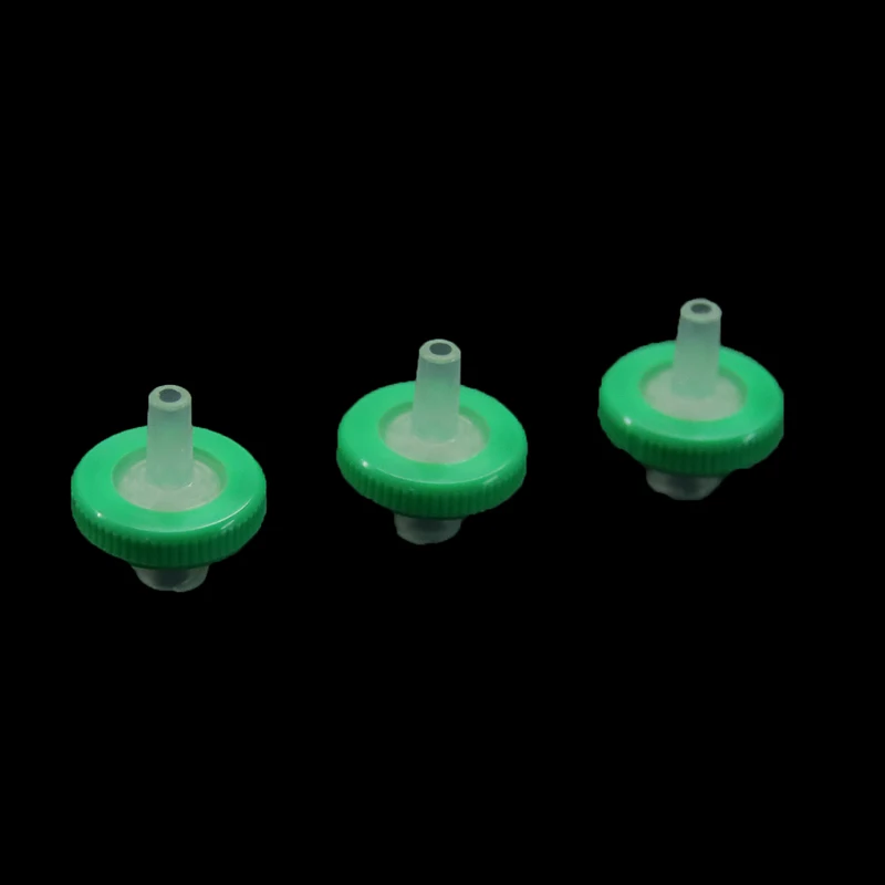 IKEME 100 Pcs 13mm 0.22um Green Nylon Syringe Filters Organic Lab Syringe Filter