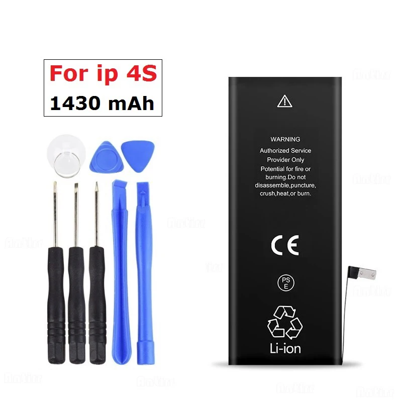 Литиевый телефон настоящий 3 7 V 1430mAh аккумулятор для iPhone 4S 4GS iPhone4S аккумуляторная
