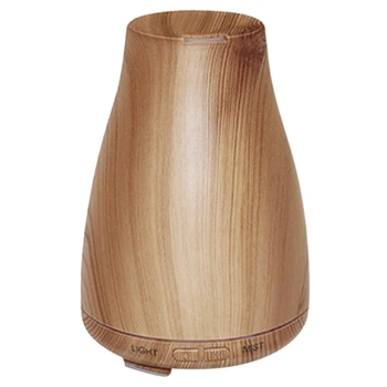 

Wood Grain Aromatherapy Machine Diffuser Household Night Light Air Spray Ultrasonic Humidifier EU Plug