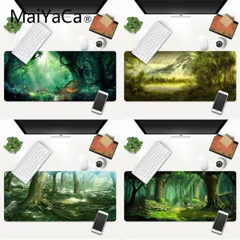 

Fantasy Forest Green Landscape Tree Unique Desktop Pad Game Mousepad Gaming MousePad gamer Large Deak Mat 600x300mm for cs go