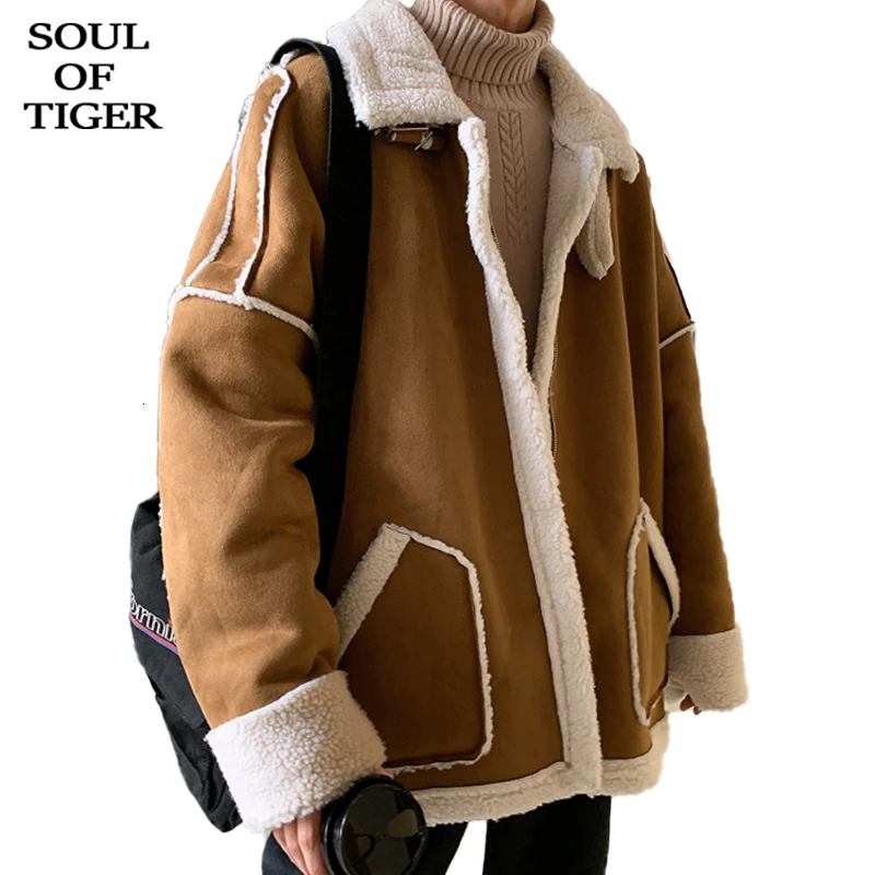SOUL OF TIGER, новинка, корейская мода, Ретро стиль, зимняя уличная одежда, мужская негабаритная свободная паракс, мужская повседневная меховая стеганая куртка, пальто