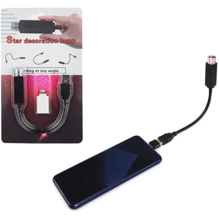 Автомобильный Usb Универсальный мини-светодиод машины крыша Звезда Ночной Светильник проекционная лампа Внутренняя среда атмосфера Galaxy светильник s декоративный свет