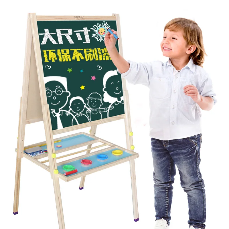 

Double-Sided Magnetic-Household Small Blackboard Height Adjustable Baby Painting Graffiti Writing Board Easel ~ CHILDREN'S Drawi
