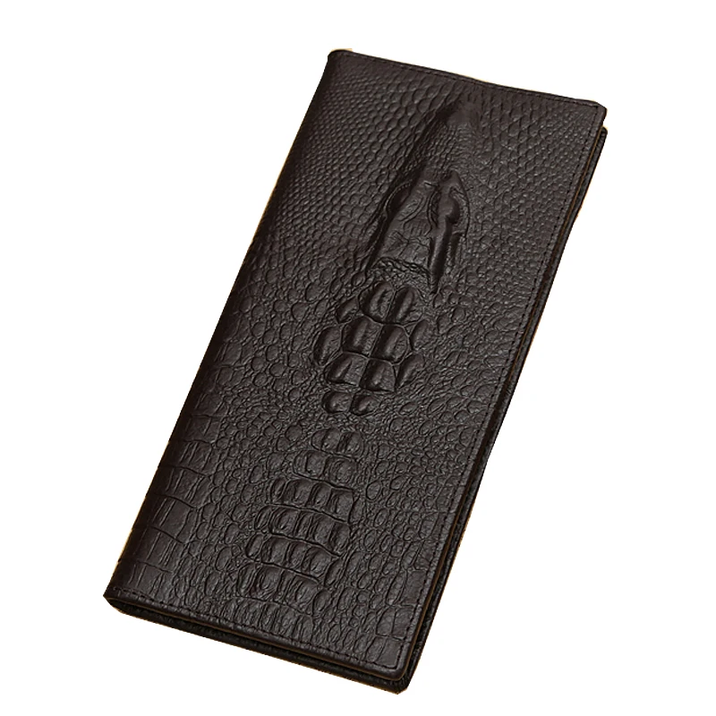 

Fashion Genuine Leather Wallet Handbags for Men Phone Pocket Male Cards Holder Alligator Design Men's Clutch Bag Wallets Man