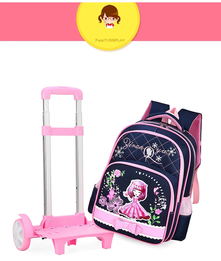 Детский школьный ранец с изображением мультяшных геров, детский рюкзак, студенческий багаж, чемодан на колесиках, школьный рюкзак для девочек
